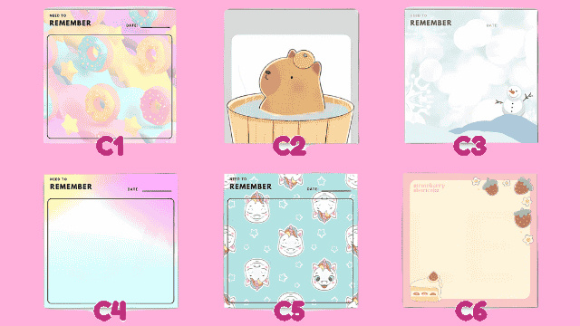 Cute / Pop Part 1 Notepad Designs