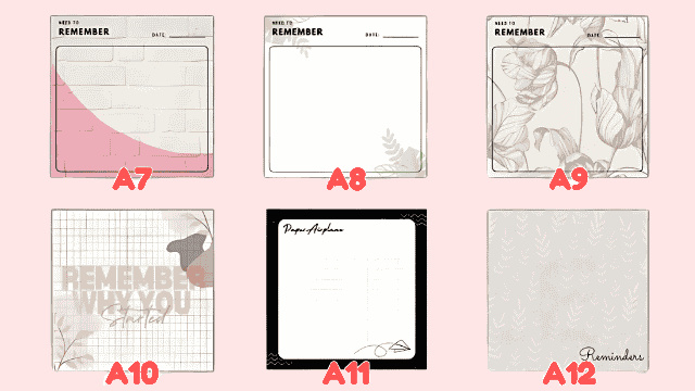 Aesthetic Part 2 Notepad Designs